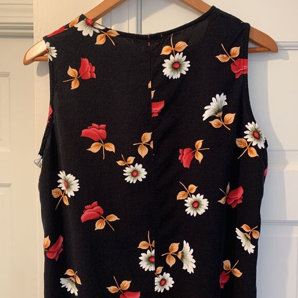 Vintage Dress 90s/Y2K Dark Floral Daisy Notations Romantic Grunge Wednesday … - Picture 11 of 12